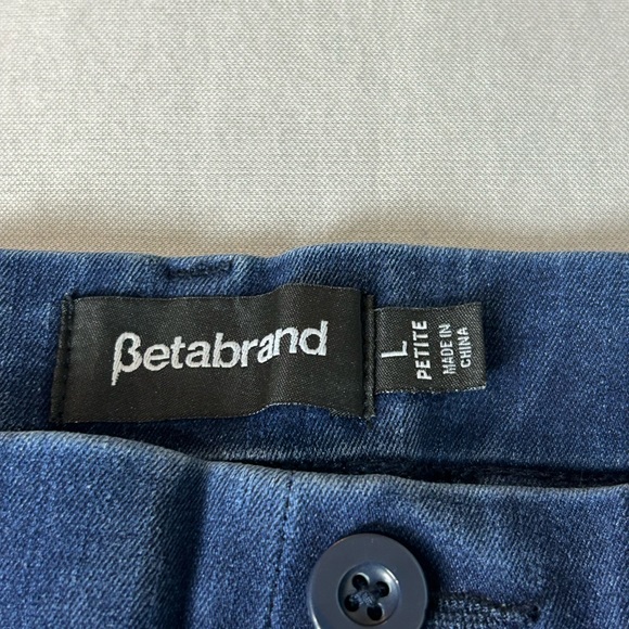 Betabrand Jeans Women Size LP Blue Elastic Waistband Stretchy Pockets - Picture 3 of 8
